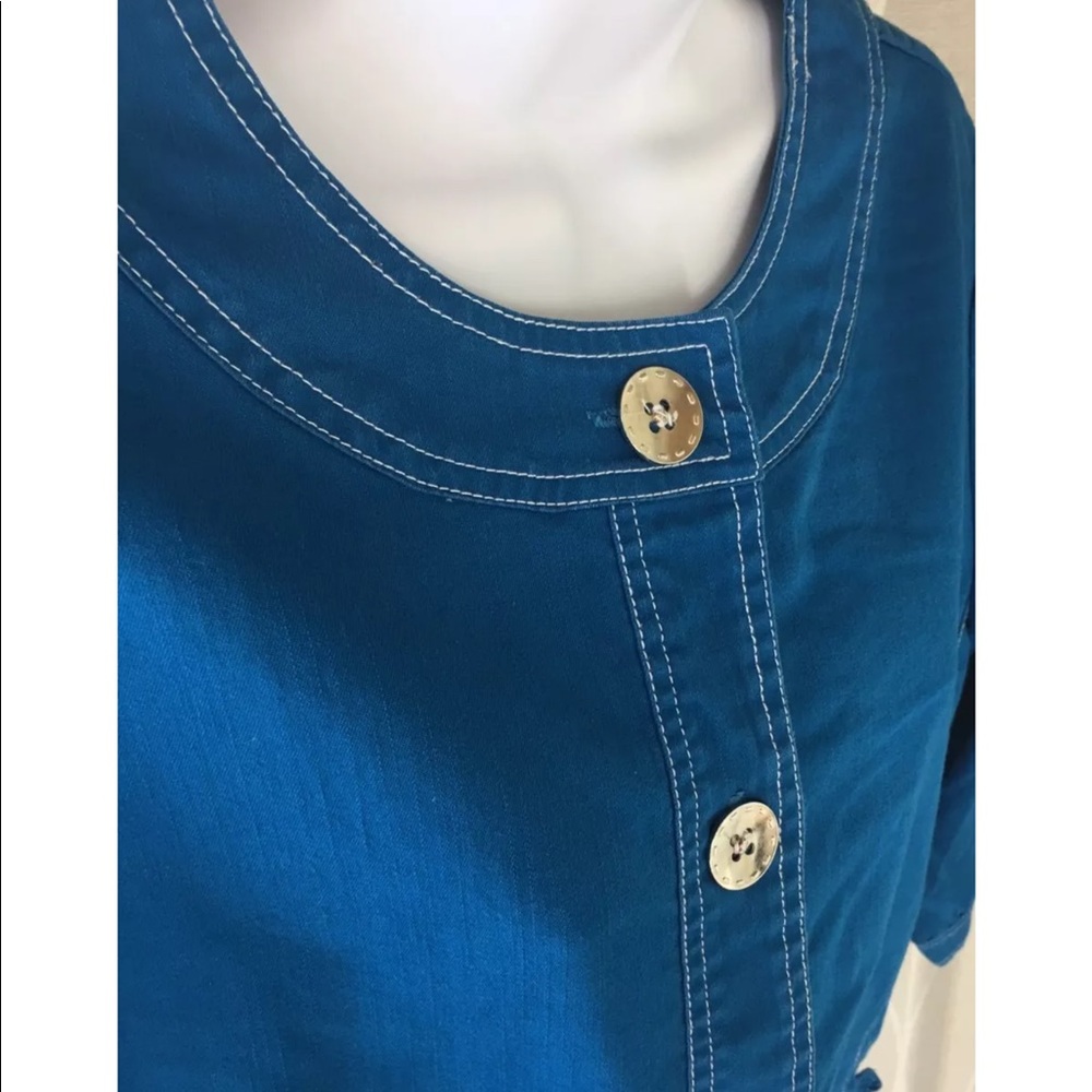 Tanjay Petite Blue Jacket 12p 3/4 sleeve - Picture 4 of 6